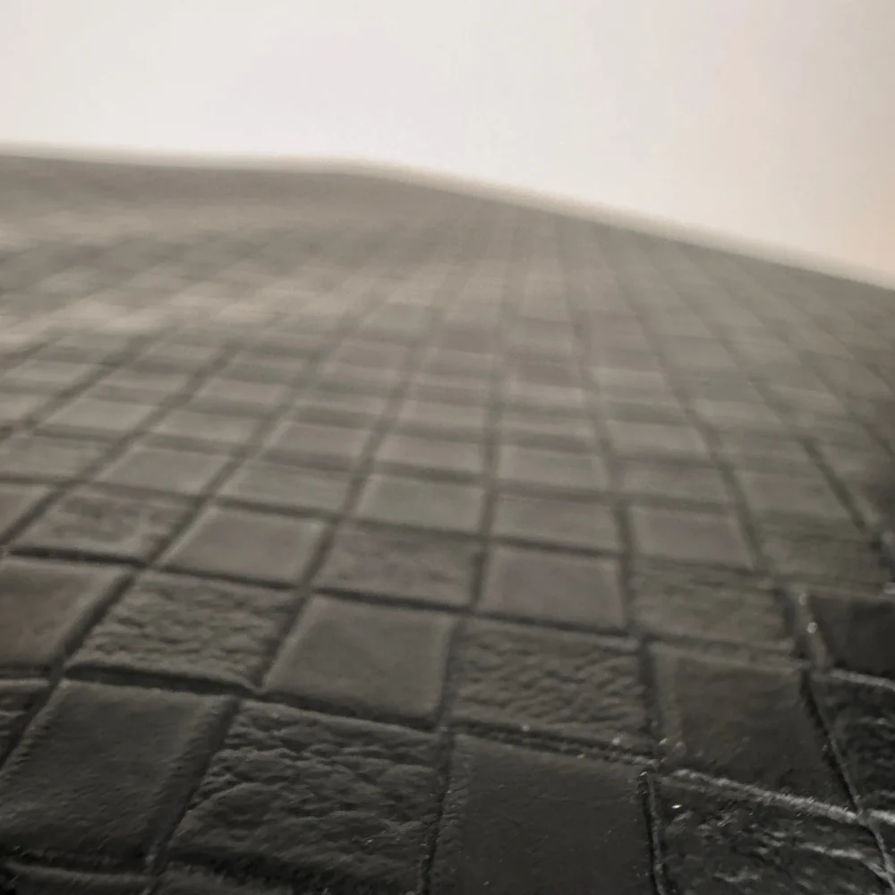 Vtg Day Timer Faux Leather Black Zip Planner Binder Textured Diamond Shape READ‎